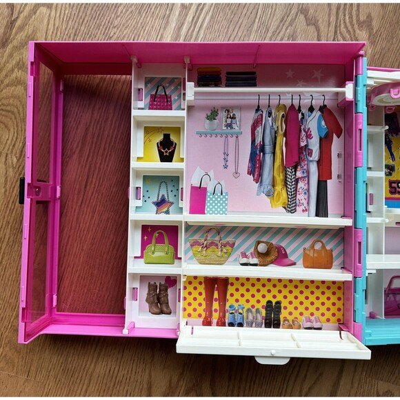 Barbie Dream Closet Folding Wardrobe 2019 Case Only Mattel GBK10 - Picture 5 of 11